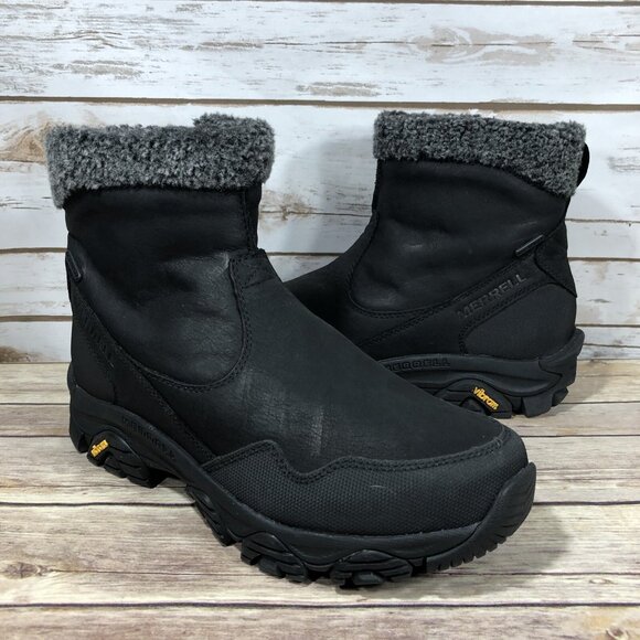NEW Merrell Coldpack 3 Thermo Mid Waterproof Boots Womens Size 9.5 Side Zip - Picture 2 of 11